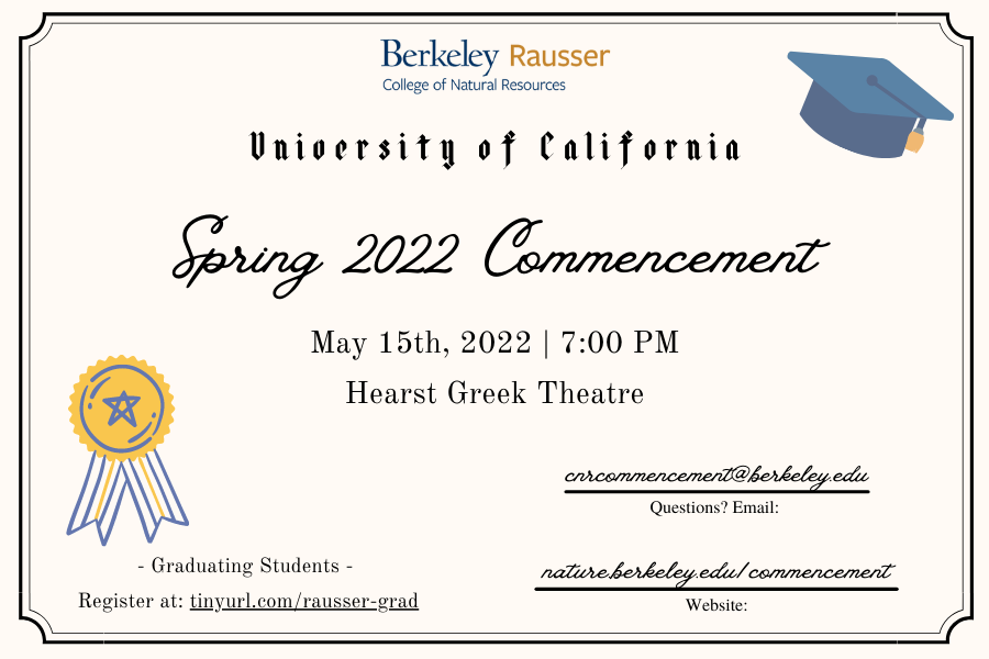 Rausser College of Natural Resources Commencement UC Berkeley Rausser